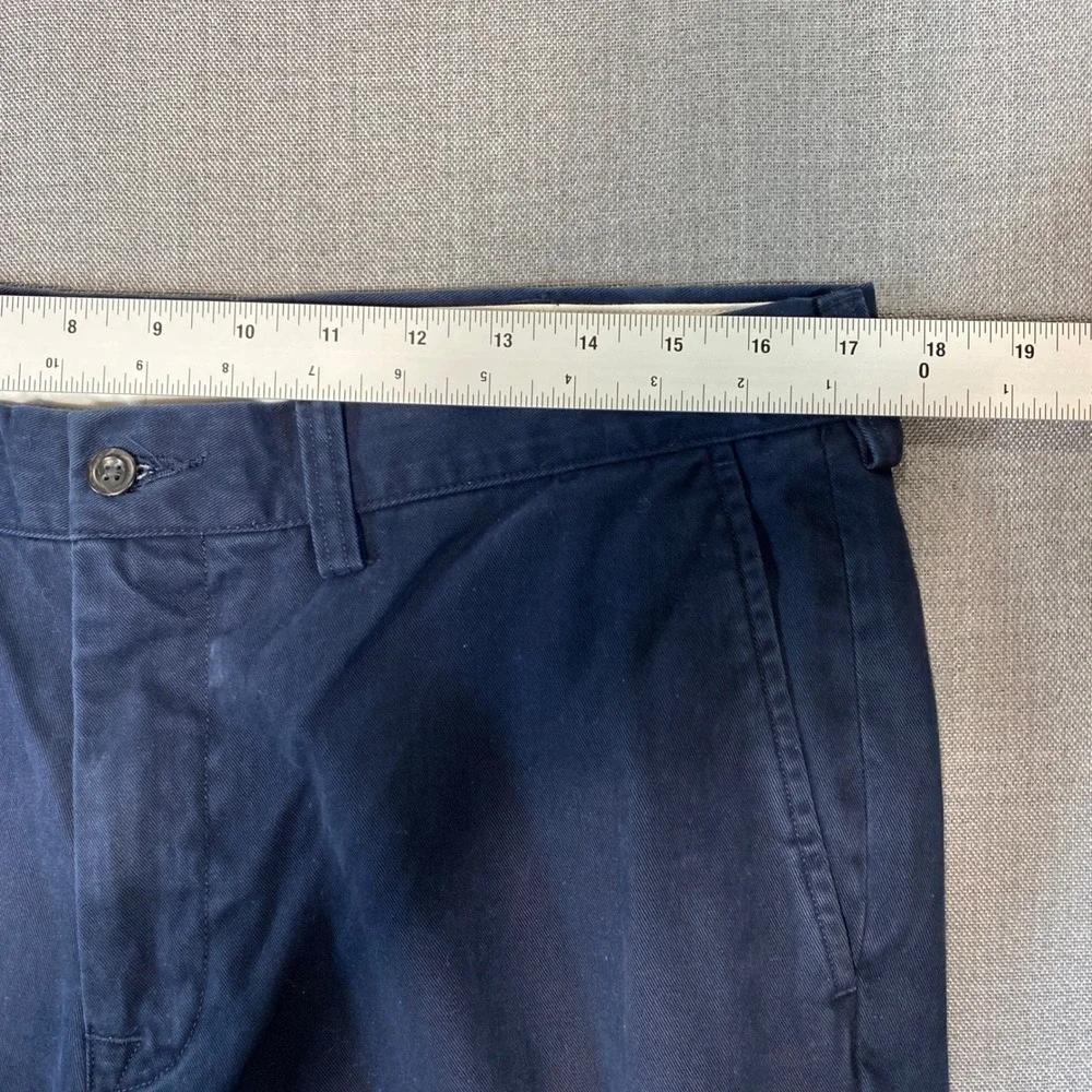 Polo Ralph Lauren Mens Navy Blue Chino Pants 34x32 Straight Leg Cotton Trousers